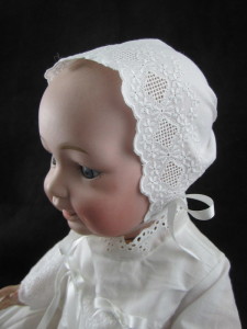 crade cap and doll christening gown