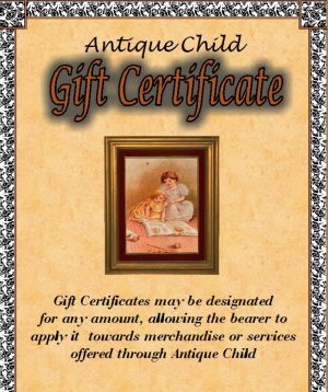 Gift Certificate for doll items