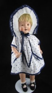 Mama doll dress window pane lawn dress with rayon trim