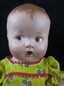 antique composition baby doll restoration