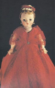 Lady in Red Doll Dress for composition and hard plastic teen doll