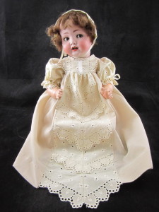 Christening gown antique white eyelet